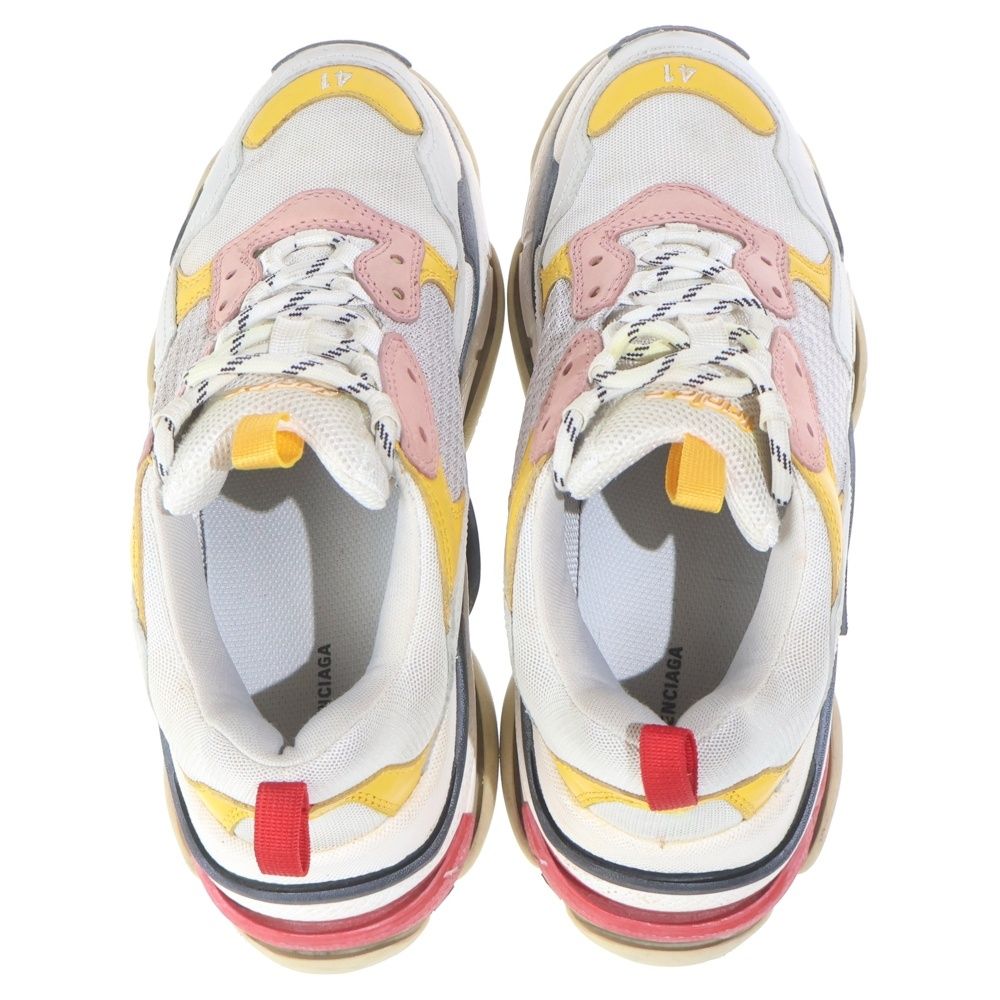 Balenciaga Triple S Distressed Low Cut Sneakers Shoes Multicolor