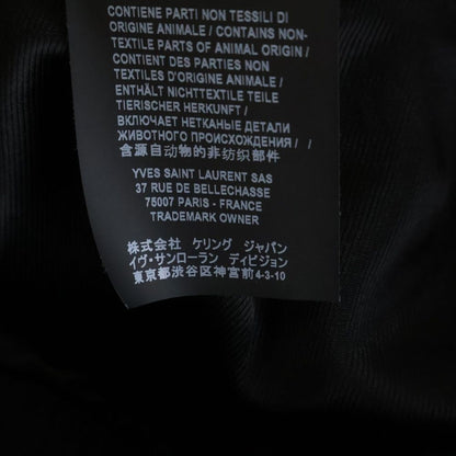Saint Laurent Paris Shoulder Leather Cut Replacement Zip Up Teddy Jacket