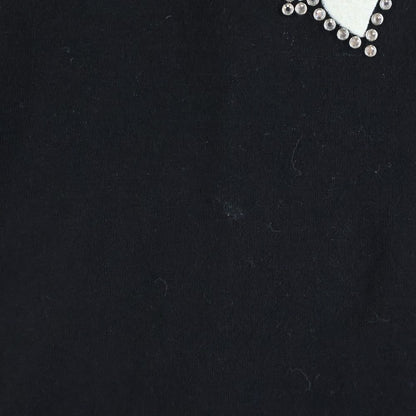 Celine Boy Doll Line Stone Logo Short Sleeve T-Shirt Black