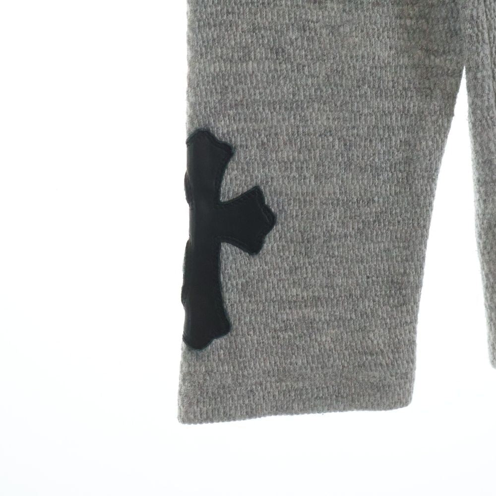 Chrome Hearts Vintage Thermal L S Sleeve Cross Patch Crew Neck Long T-
