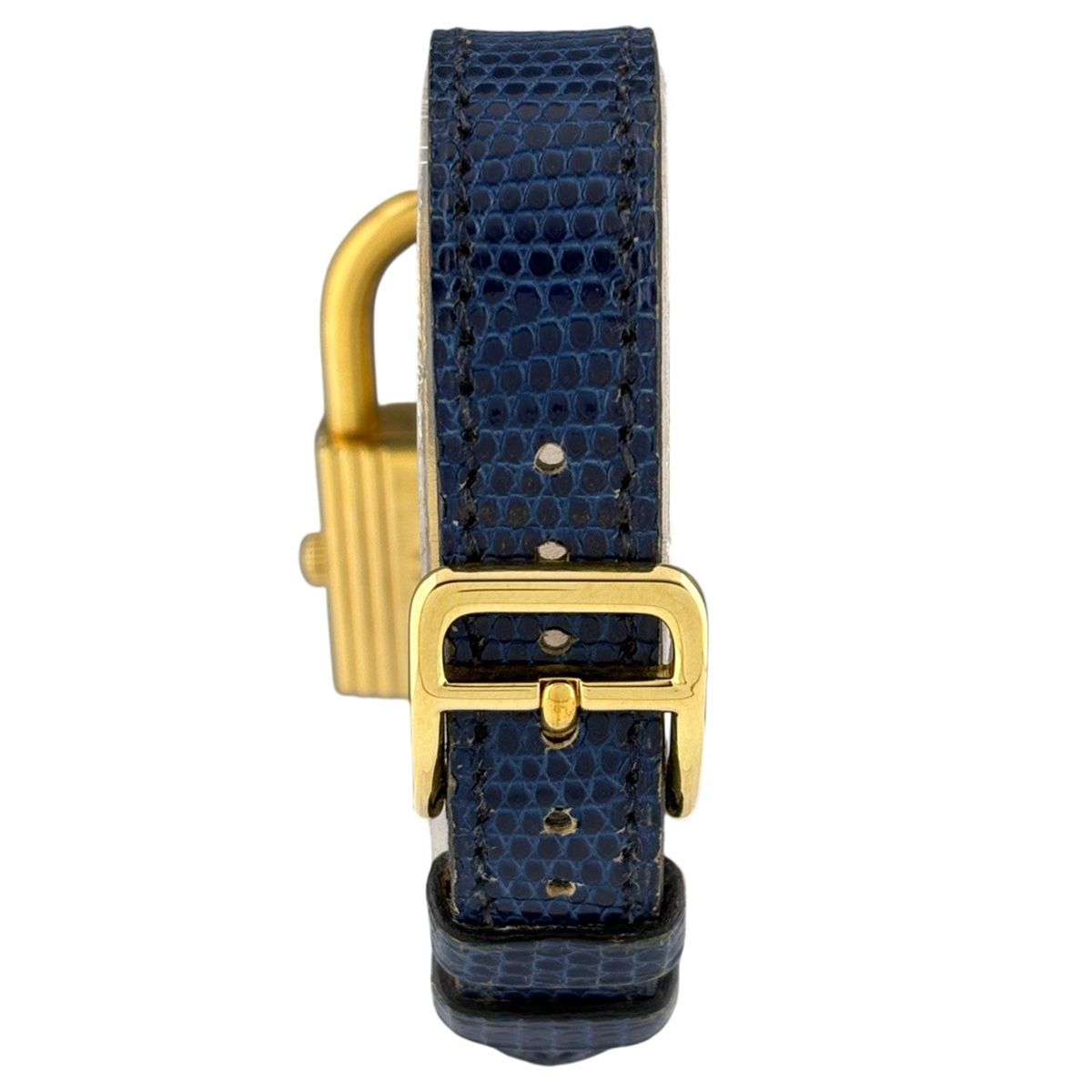 Hermes Kelly Watch SS Leather Quartz Blue