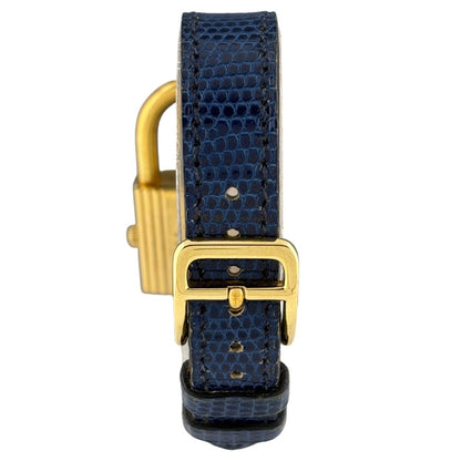 Hermes Kelly Watch SS Leather Quartz Blue