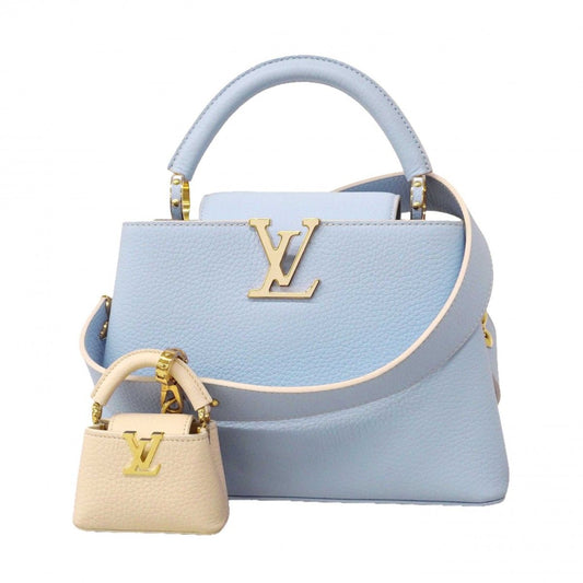 Louis Vuitton Handbag Taurillon Capucines BB Candy Blue 2-Way Bag