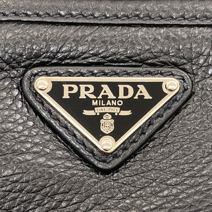 Prada Logo Shoulder Bag Leather