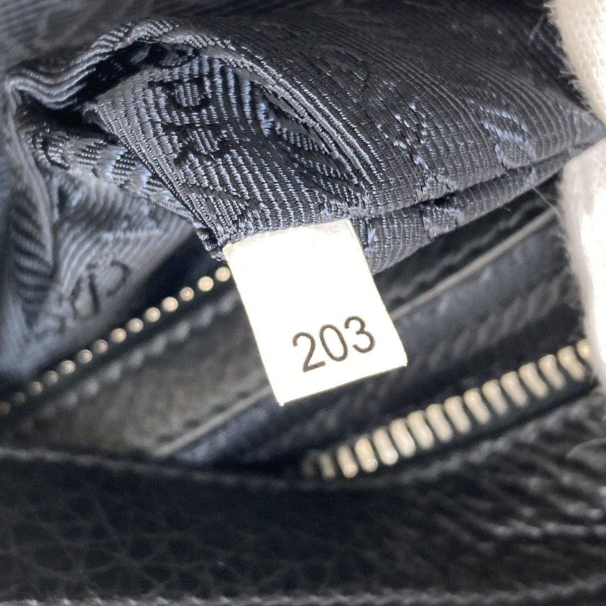 Prada Logo Shoulder Bag Leather