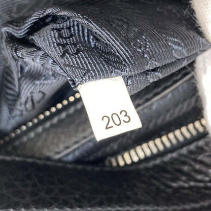 Prada Logo Shoulder Bag Leather
