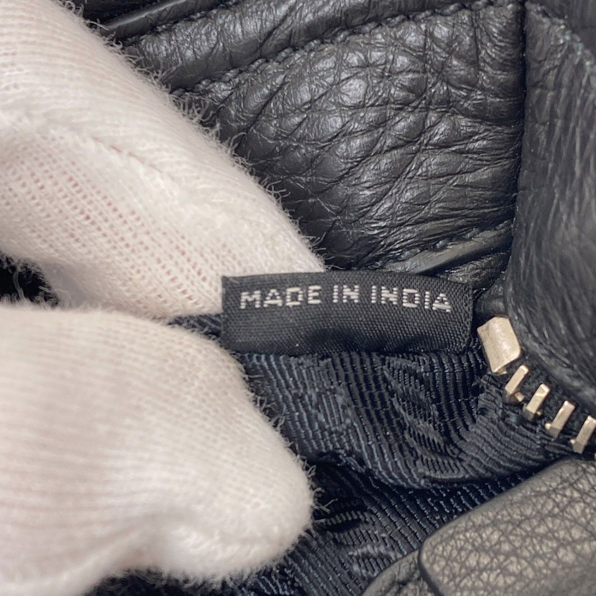 Prada Logo Shoulder Bag Leather