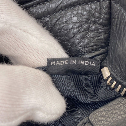 Prada Logo Shoulder Bag Leather