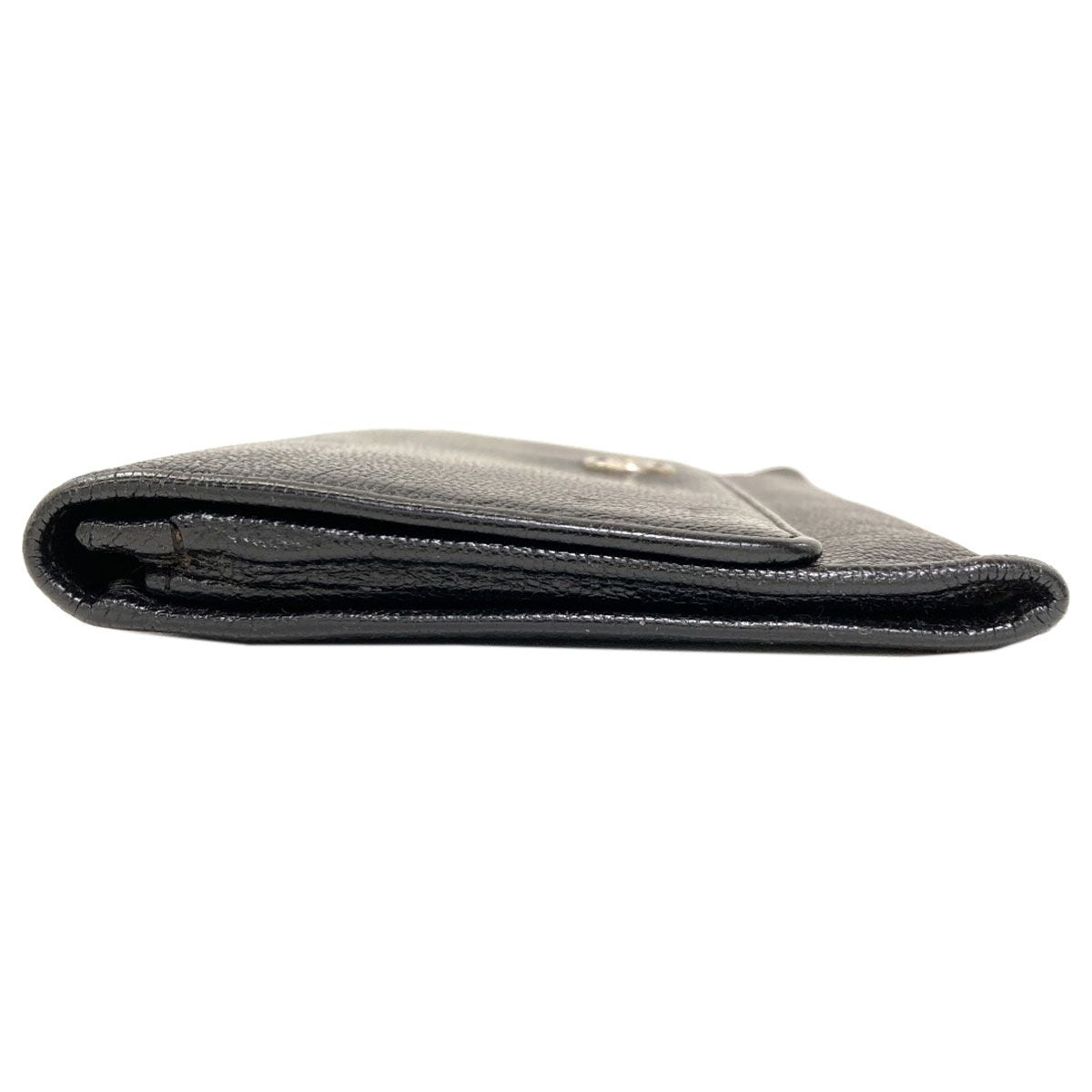 Chanel CC Logo Silver Wallet Calfskin