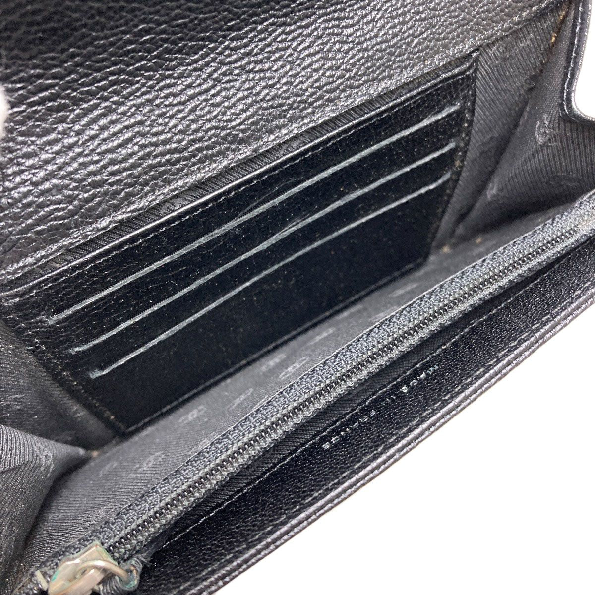 Chanel CC Logo Silver Wallet Calfskin