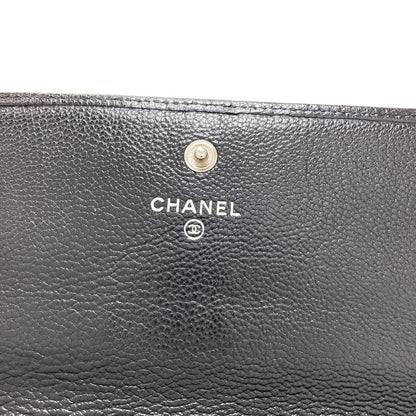 Chanel CC Logo Silver Wallet Calfskin