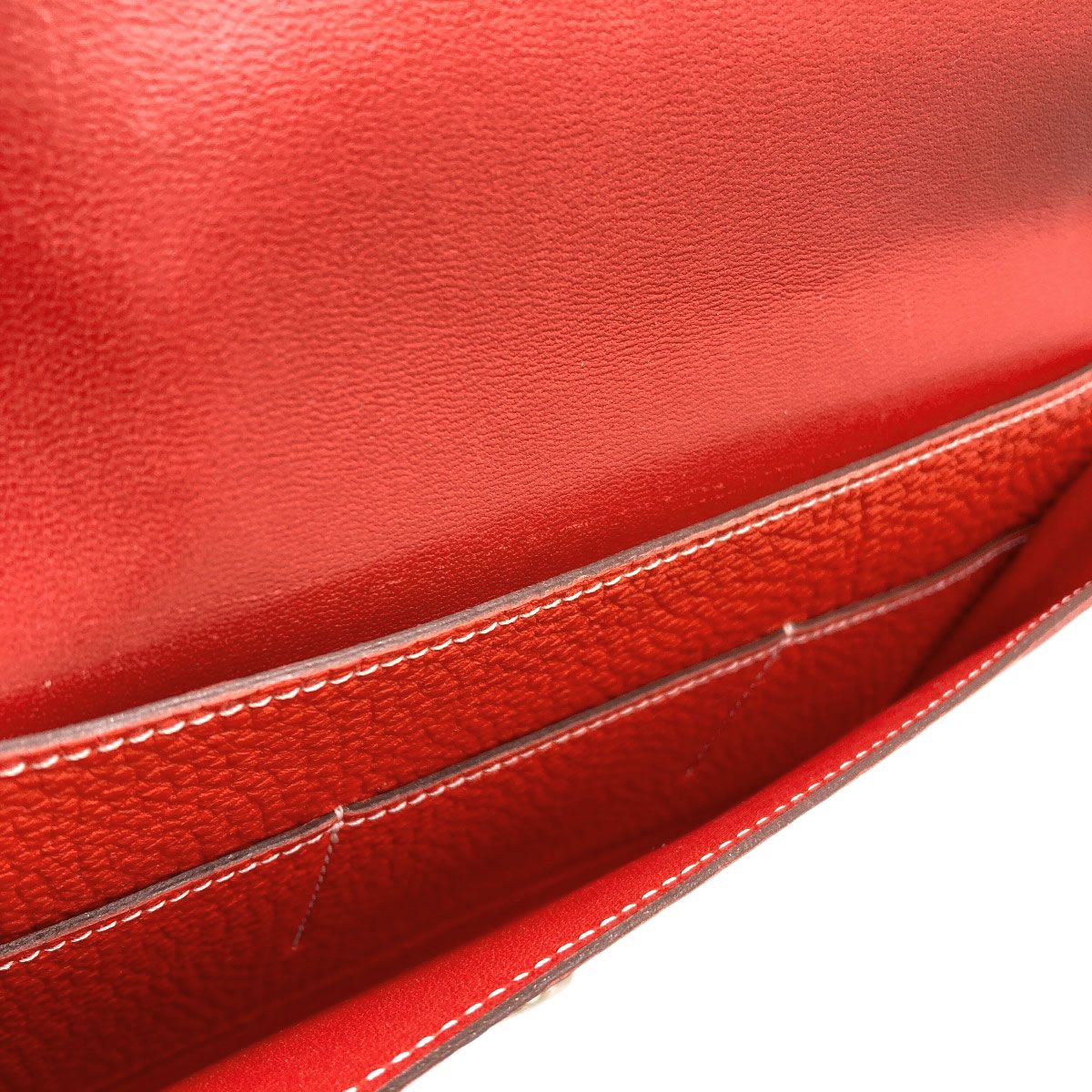 Hermes Dogon GM Duo Silver Wallet Calfskin