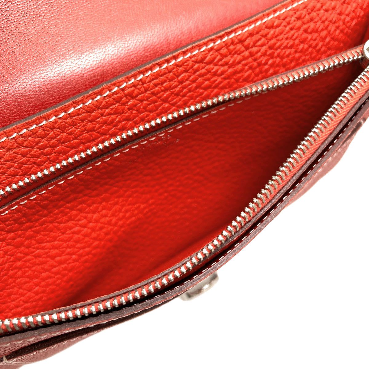 Hermes Dogon GM Duo Silver Wallet Calfskin
