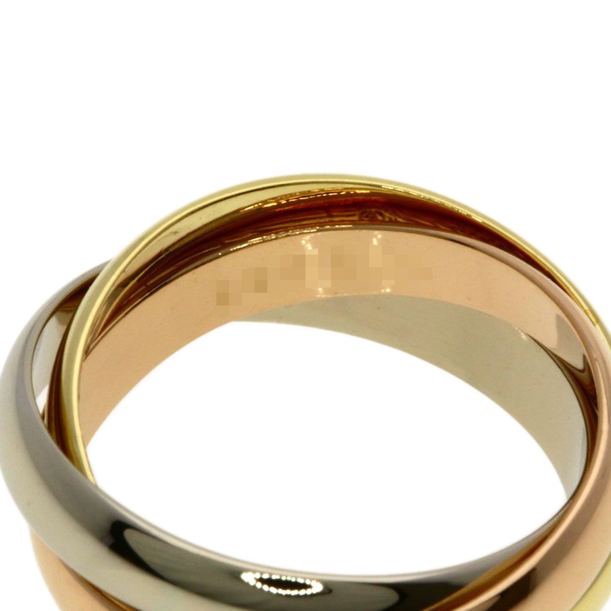 Cartier Trinity 49 Ring 18k Yellow Gold 18k White Pink