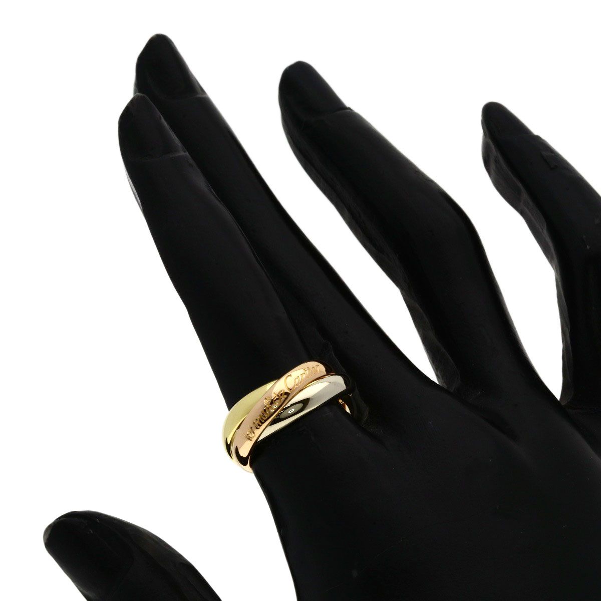 Cartier Trinity 49 Ring 18k Yellow Gold 18k White Pink