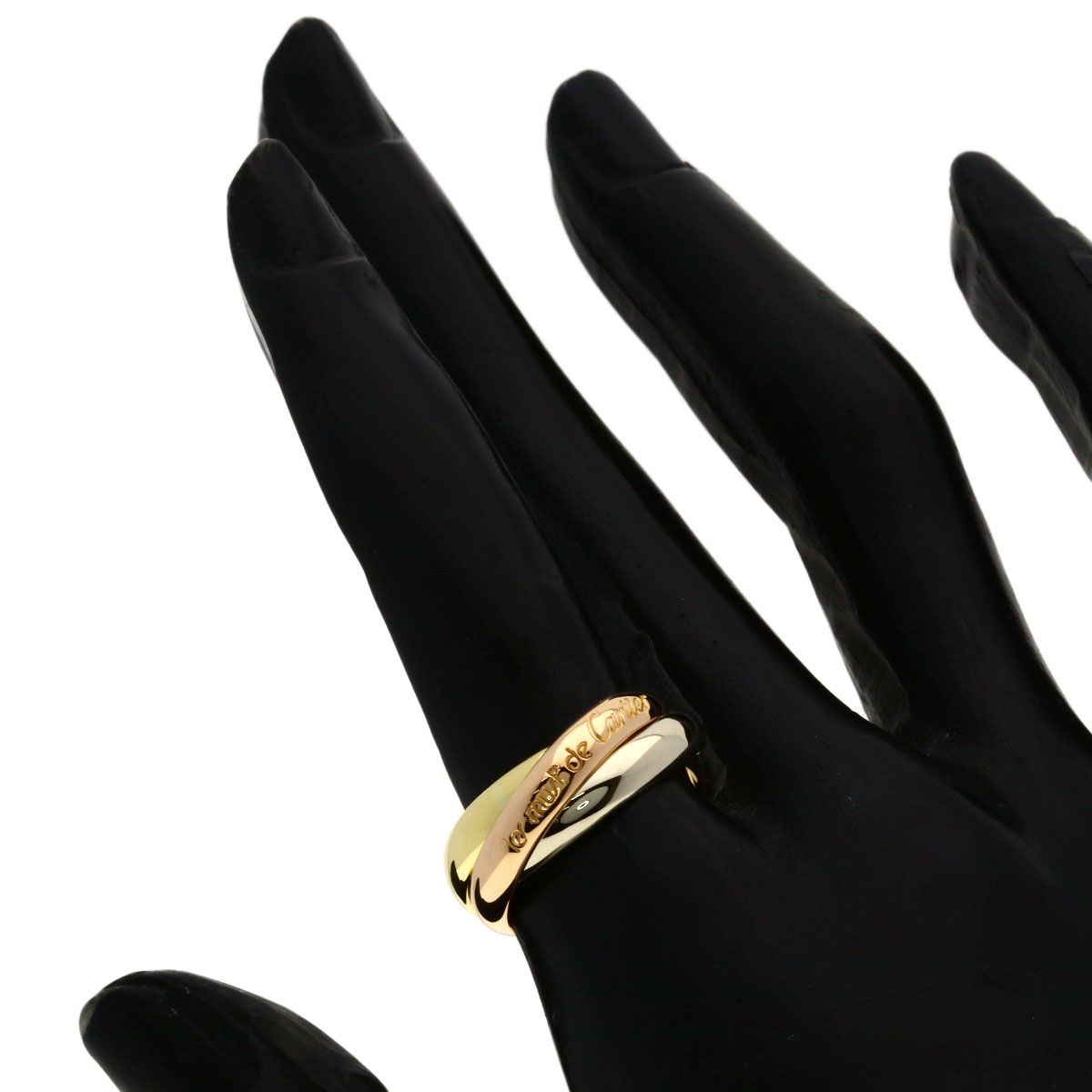 Cartier Trinity 51 Ring 18k Yellow Gold 18k White Pink