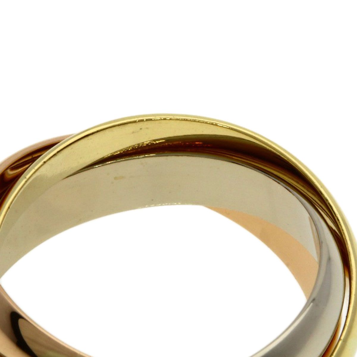 Cartier Trinity 51 Ring 18k Yellow Gold 18k White Pink