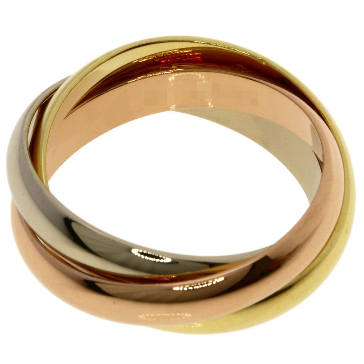 Cartier Trinity 53 Ring 18k Yellow Gold 18k White Pink