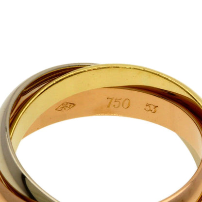 Cartier Trinity 53 Ring 18k Yellow Gold 18k White Pink