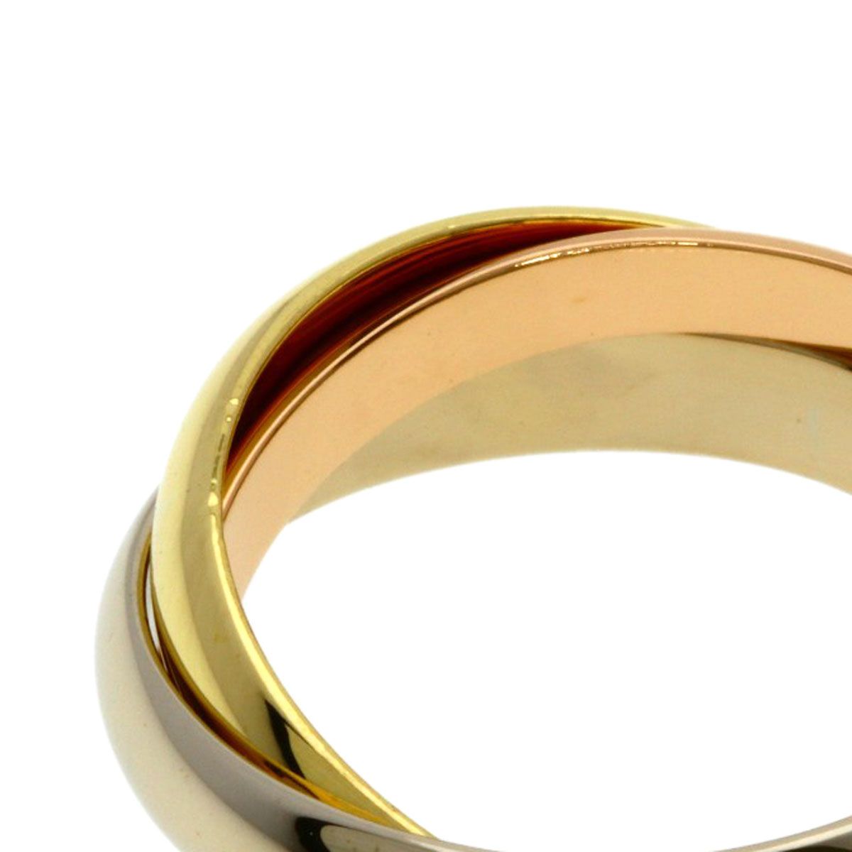 Cartier Trinity 53 Ring 18k Yellow Gold 18k White Pink