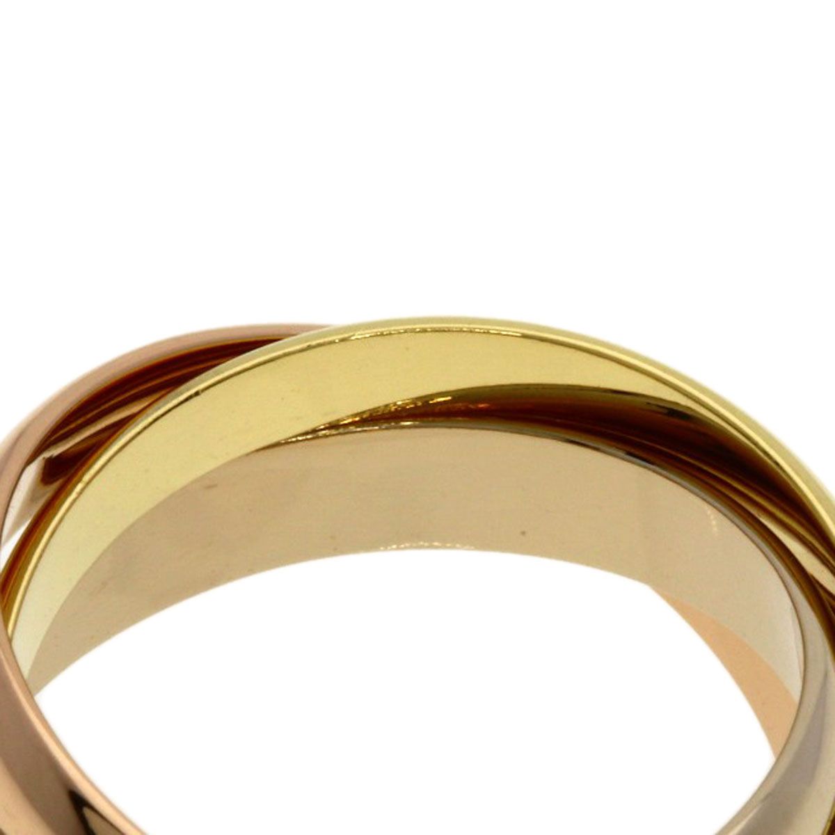 Cartier Trinity 52 Ring 18k Yellow Gold 18k White Pink