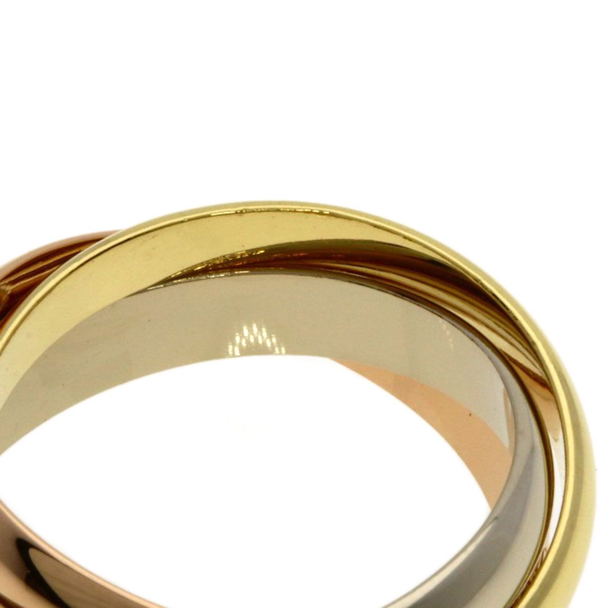 Cartier Trinity 52 Ring 18k Yellow Gold 18k White Pink