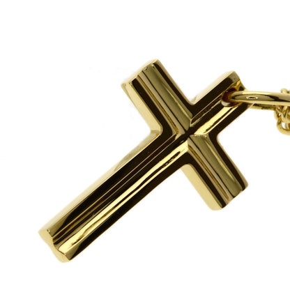 Bvlgari Cross Heart Vintage Necklace 18k Yellow Gold