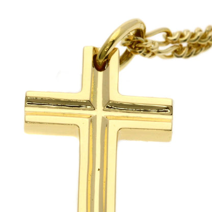 Bvlgari Cross Heart Vintage Necklace 18k Yellow Gold