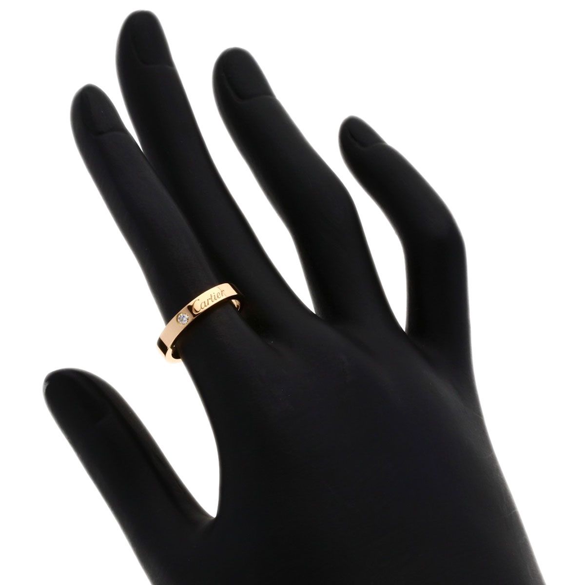 Cartier C de Cartier Diamond 50 Ring 18k Pink Gold
