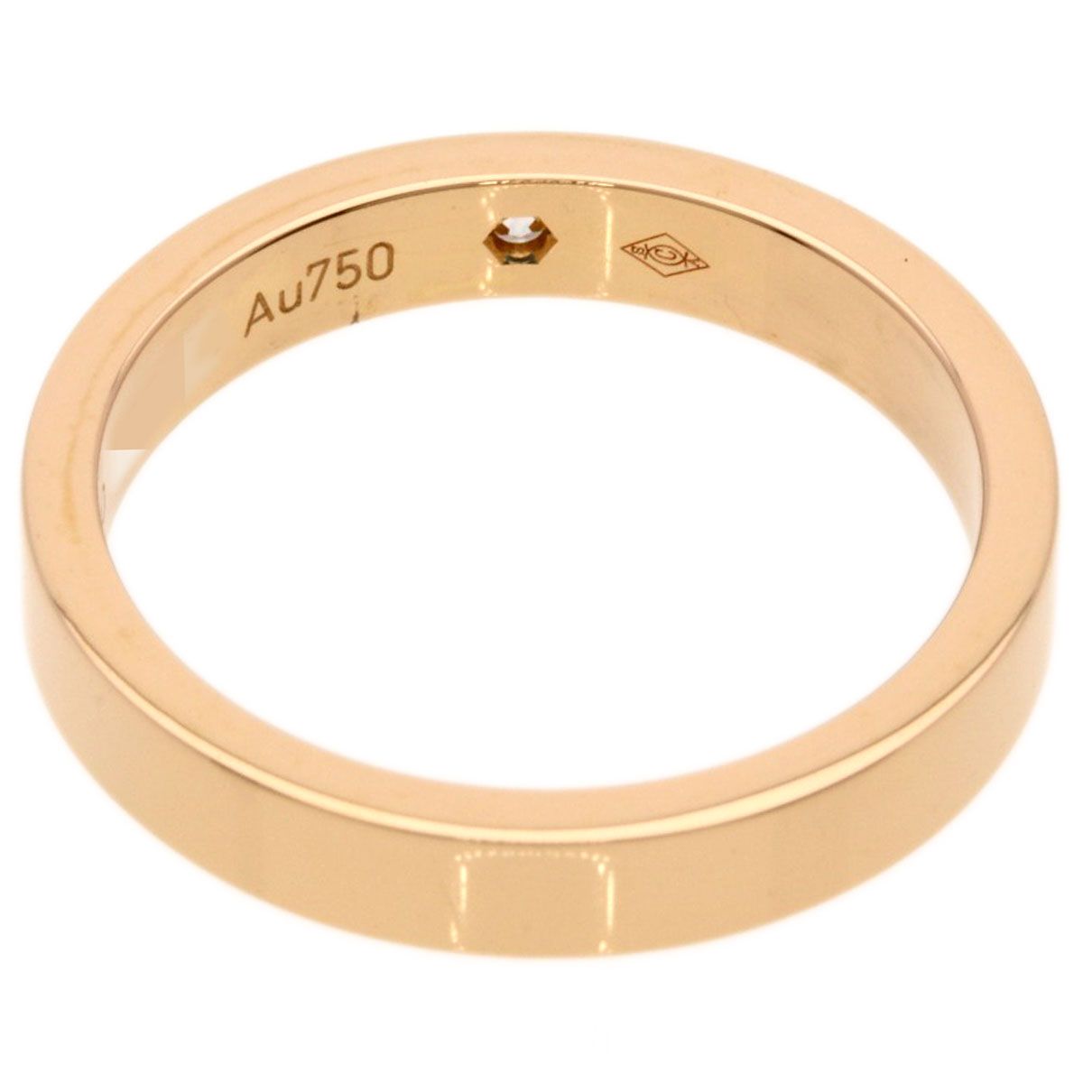 Cartier C de Cartier Diamond 50 Ring 18k Pink Gold