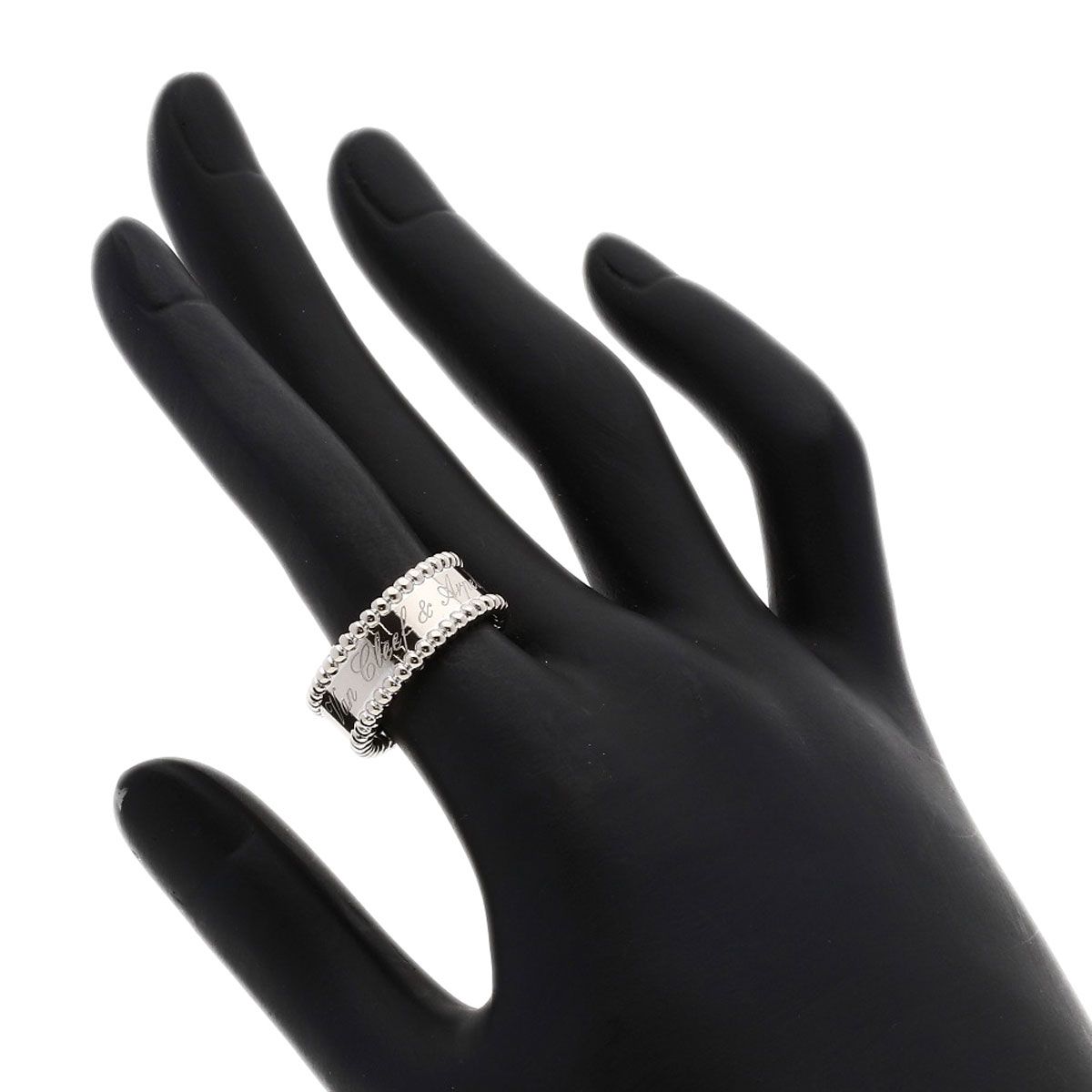 Van Cleef & Arpels Perlee Signature 52 Ring 18k White Gold