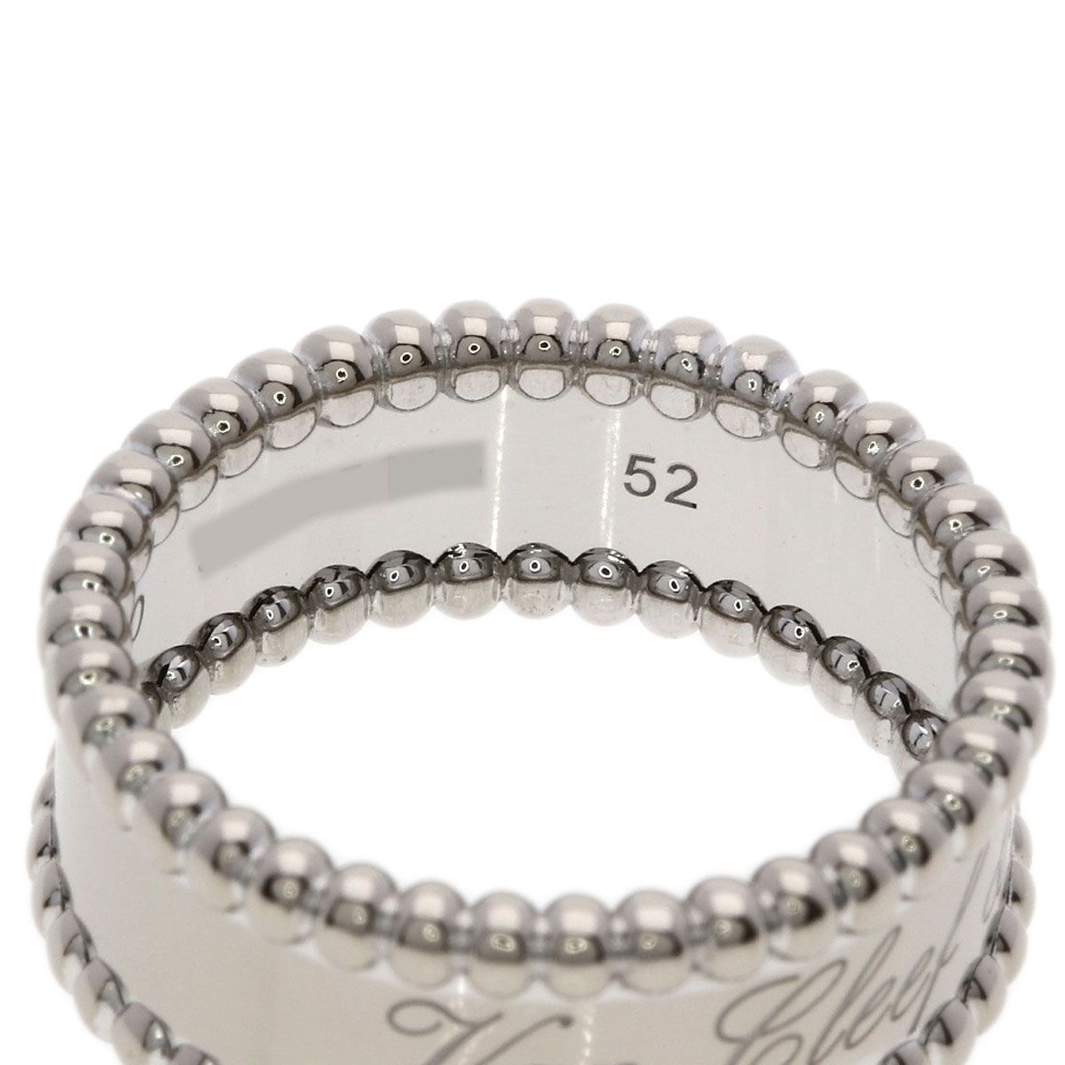 Van Cleef & Arpels Perlee Signature 52 Ring 18k White Gold
