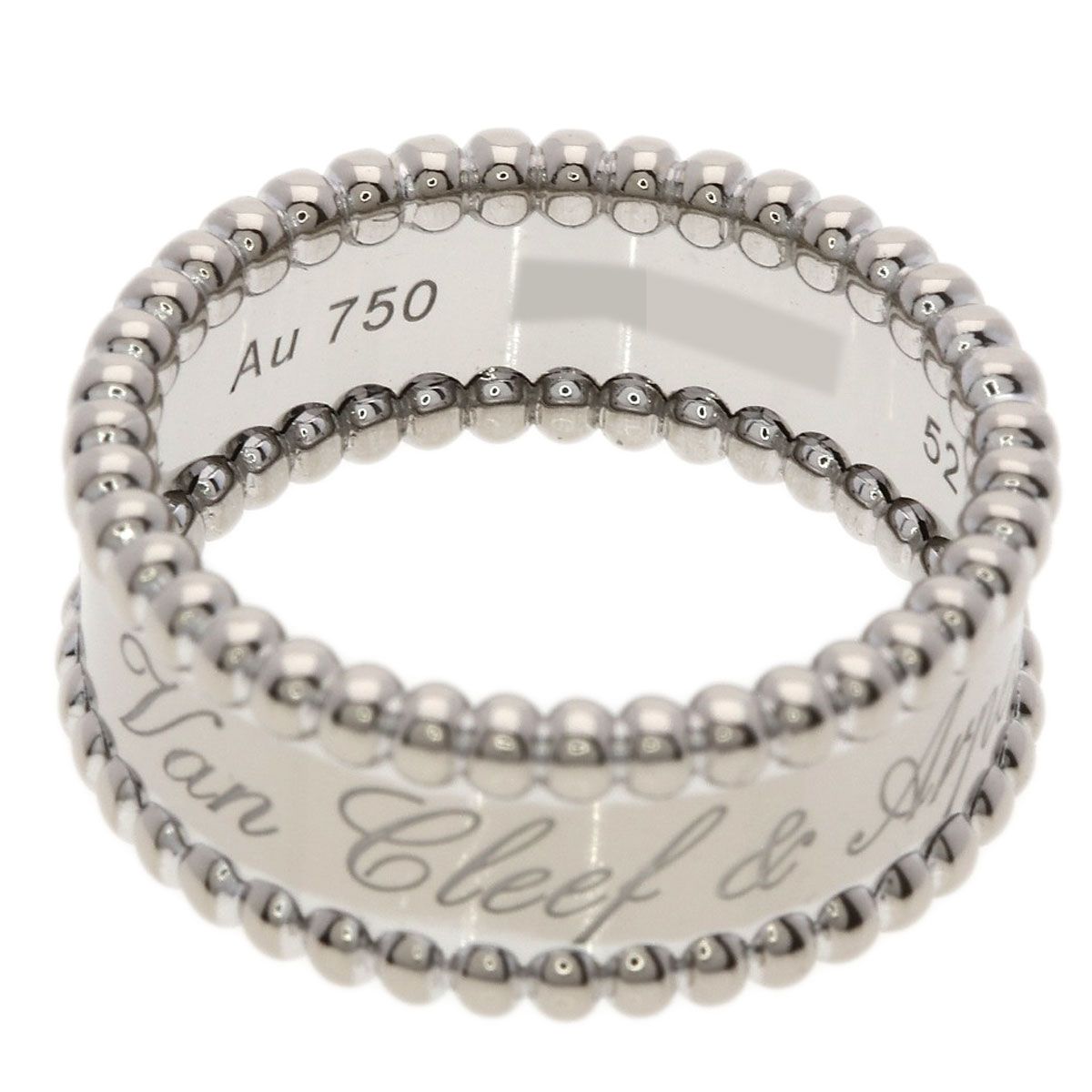 Van Cleef & Arpels Perlee Signature 52 Ring 18k White Gold