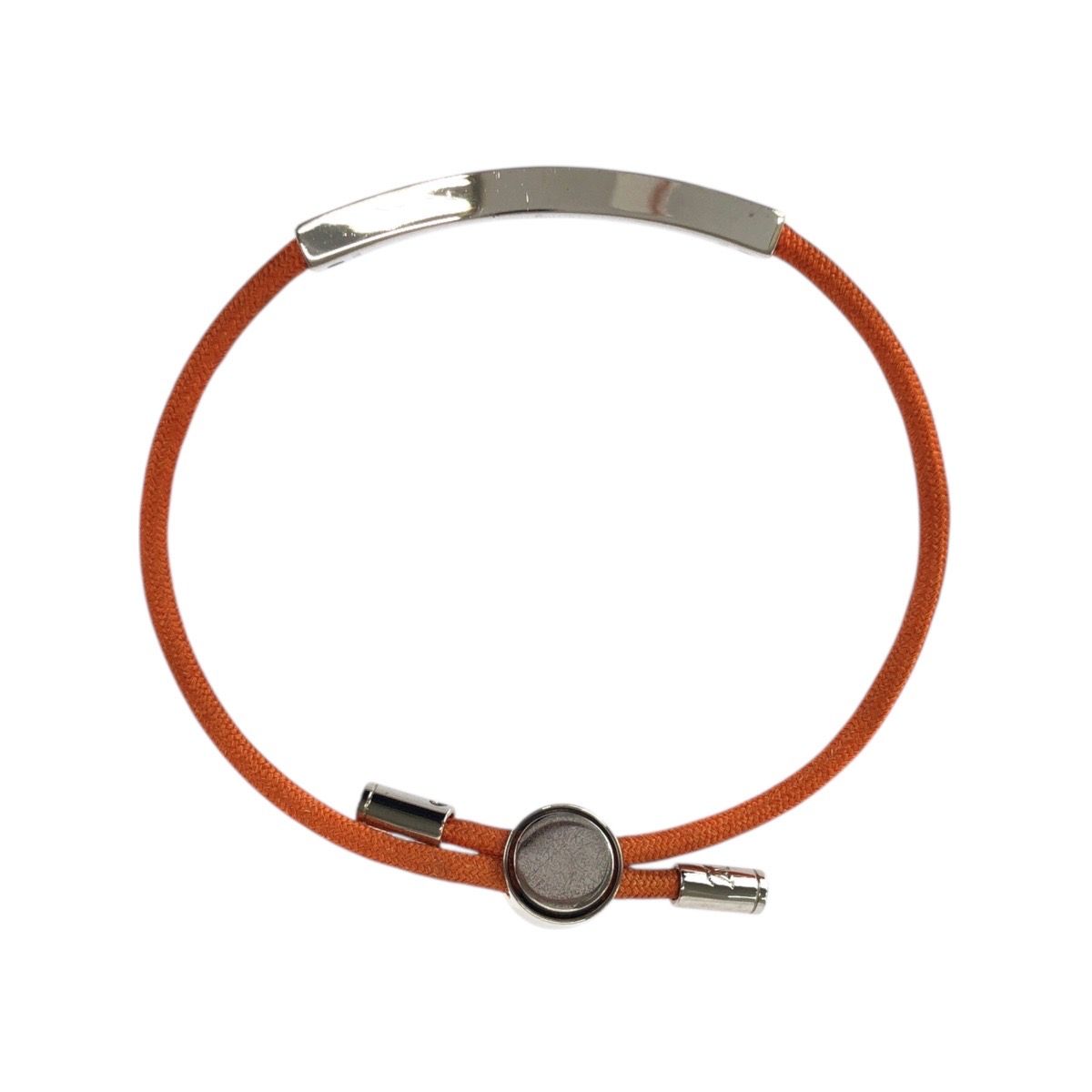 Louis Vuitton Bracelet LV Space Orange Silver Metal Bangle