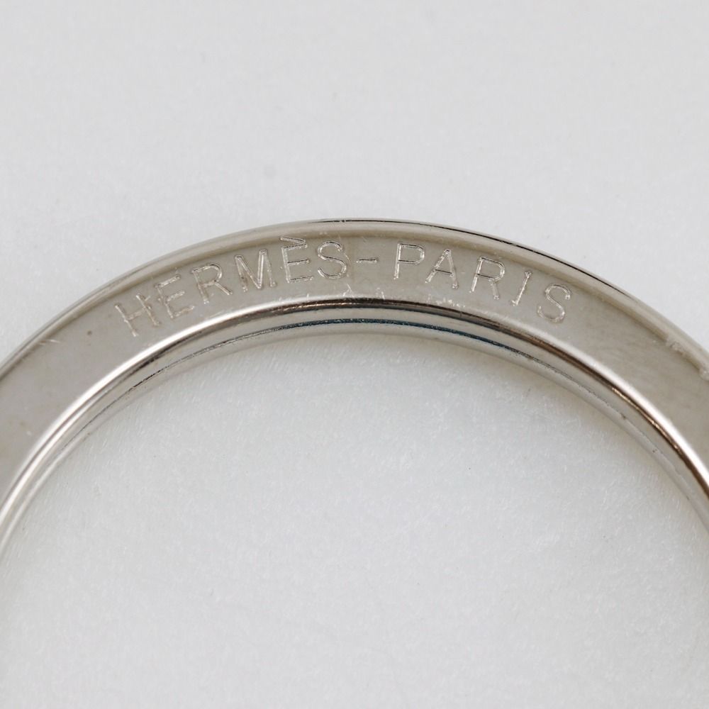 Hermes Porte Cles Tab Key Ring Togo Blue Key Holder