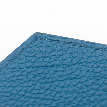 Hermes Porte Cles Tab Key Ring Togo Blue Key Holder