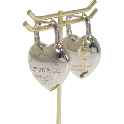 Tiffany & Co Full Heart Earrings 925 Sterling Silver Return to Drop Large