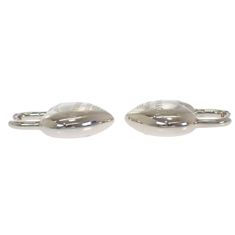 Tiffany & Co Full Heart Earrings 925 Sterling Silver Return to Drop Large