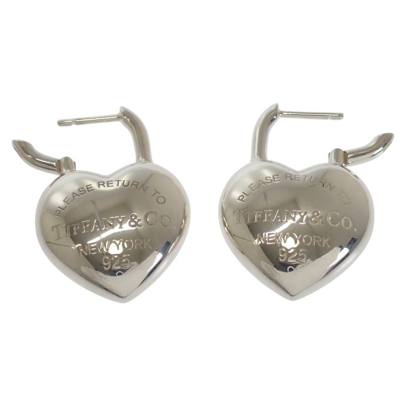 Tiffany & Co Full Heart Earrings 925 Sterling Silver Return to Drop Large