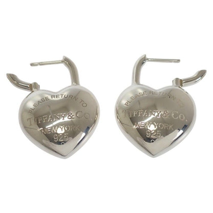 Tiffany & Co Full Heart Earrings 925 Sterling Silver Return to Drop Large