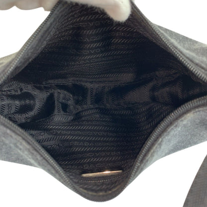 Prada Sports Gray Black Wool Nylon Handbag