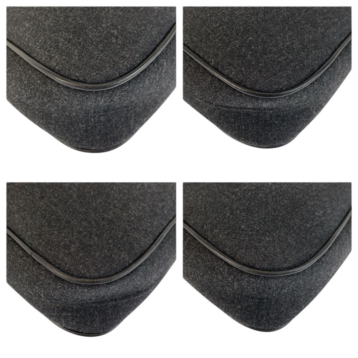 Prada Sports Gray Black Wool Nylon Handbag