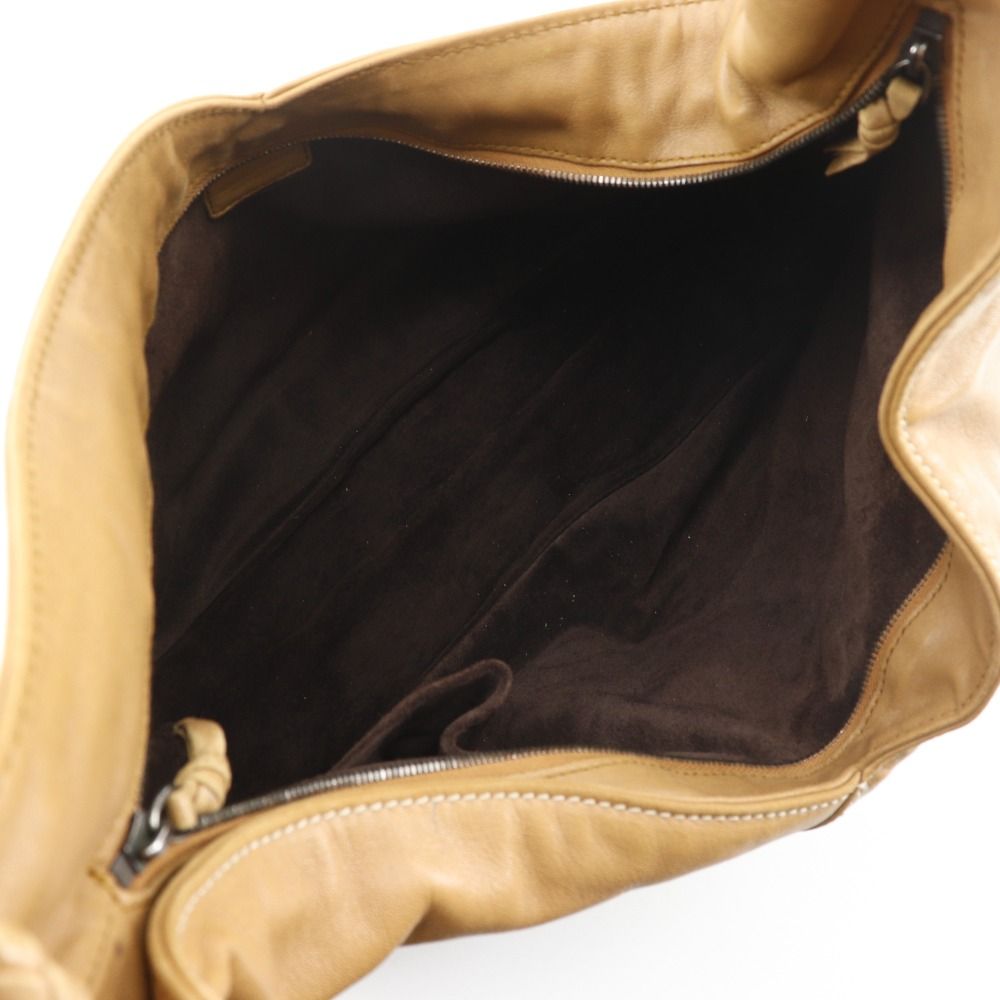 Bottega Veneta Hobo Calfskin Brown Shoulder Bag