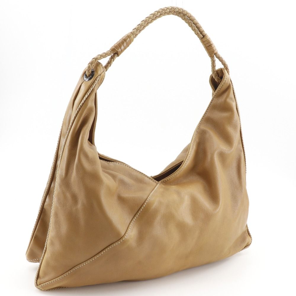 Bottega Veneta Hobo Calfskin Brown Shoulder Bag