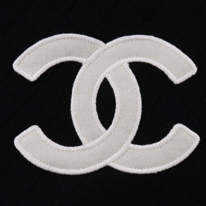 Chanel Cambon Line Wool Black Scarf