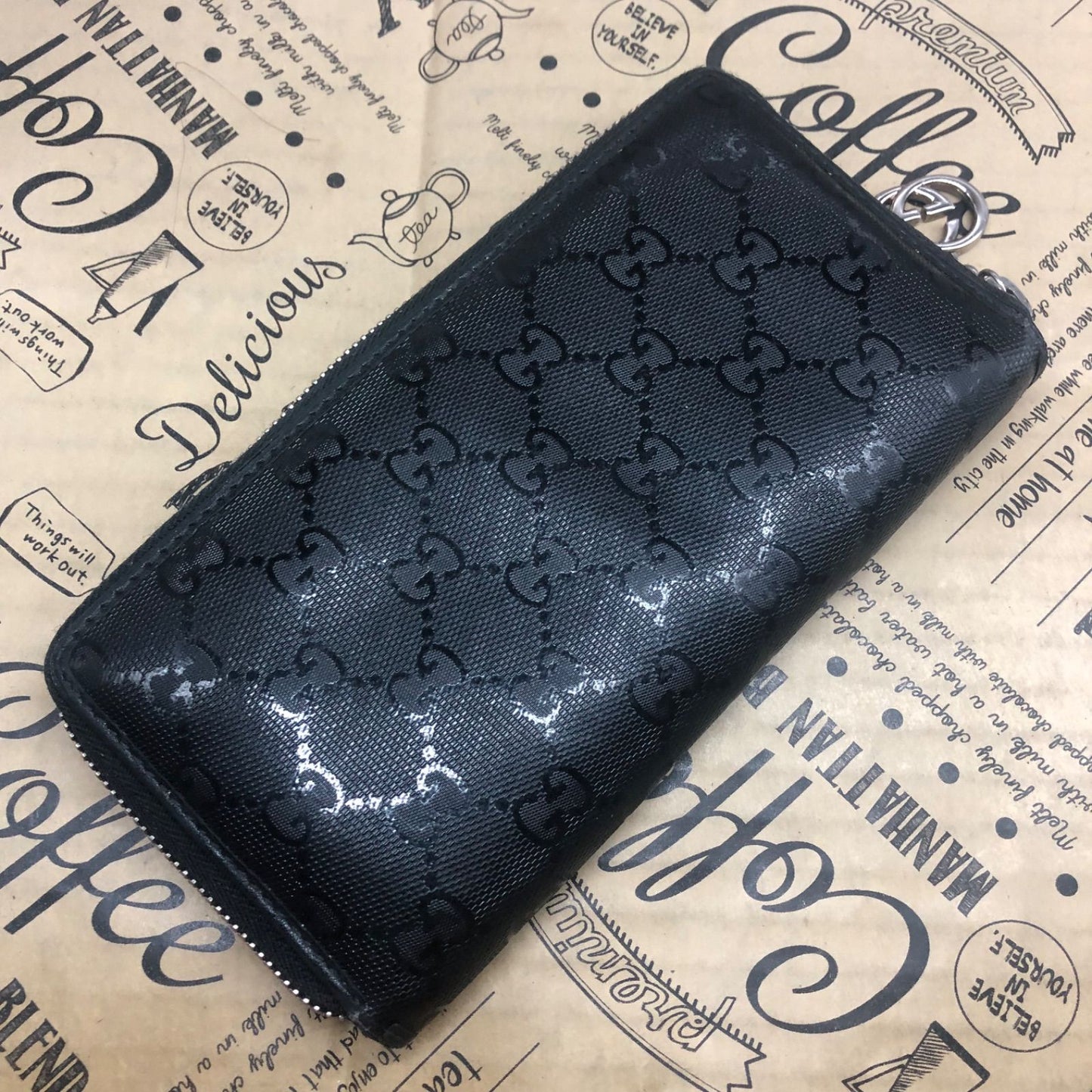 Gucci Wallet GG Supreme Round Billfold Card — view 2