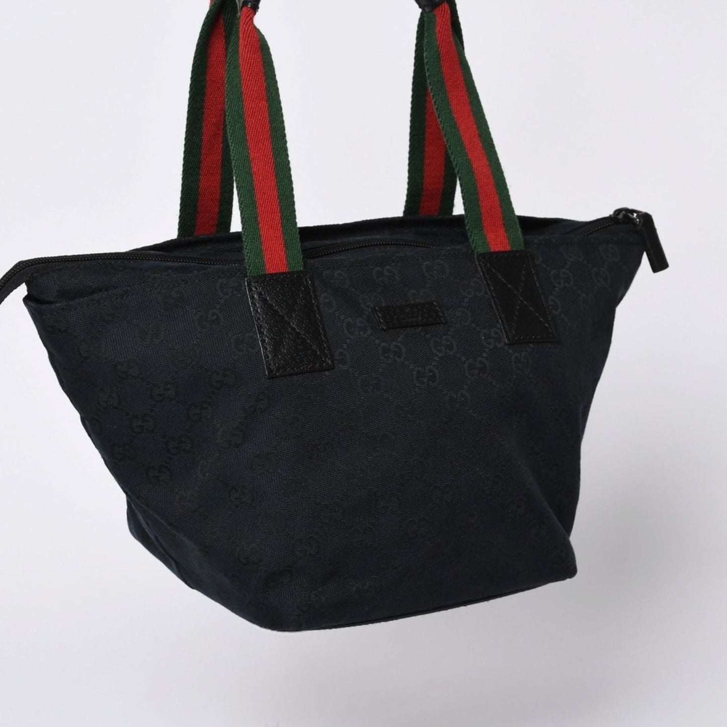 Gucci Handbag Sherry Line GG Canvas Silver Navy — view 3