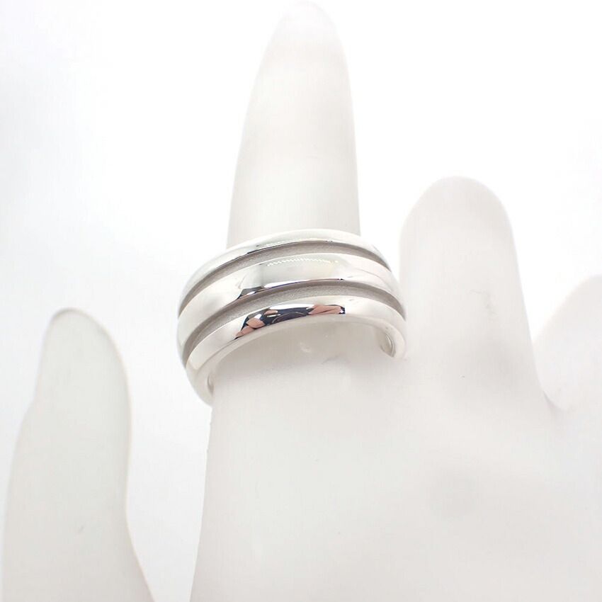 Tiffany & Co 925 Double Line Grooved Ring