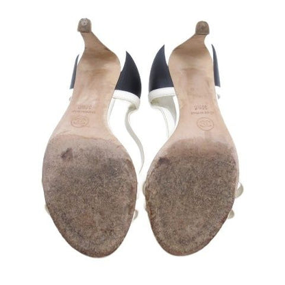 Chanel CC Logo Camellia Sandals White