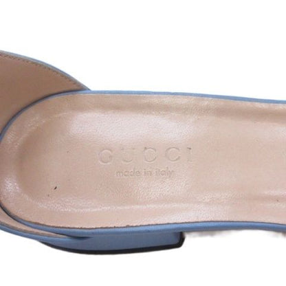 Gucci Horsebit Sandals Low Heels Light Blue